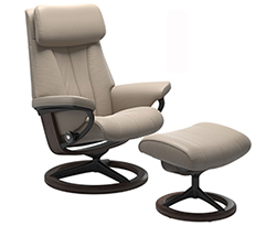 Stressless Paul Signature Base Recliner Chair and Ottoman