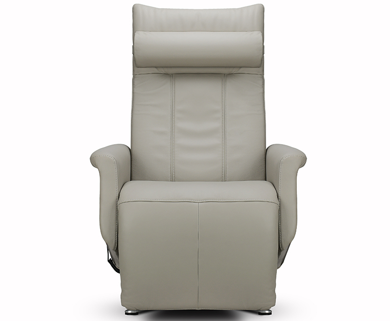 Svago Swivel SV-500 Leather Zero Anti Gravity Recliner Chair in Taupe Premium Leather